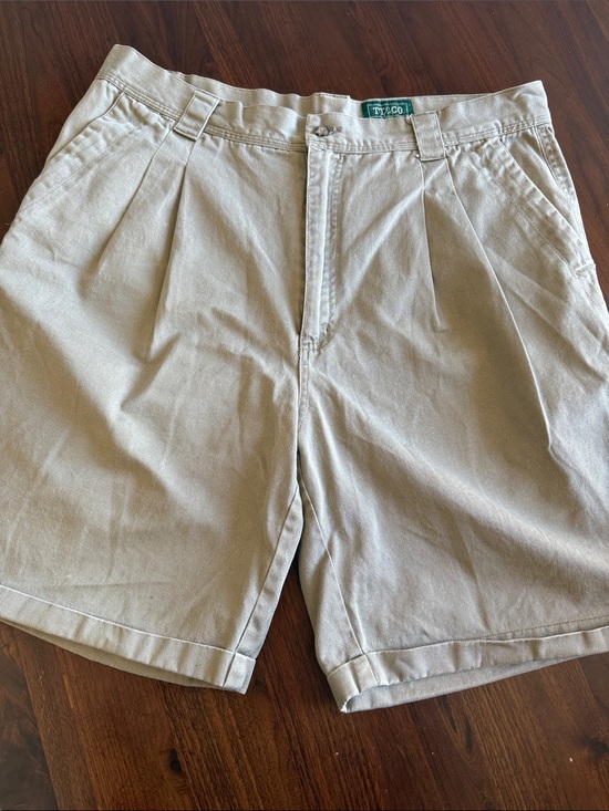 tip top Other - Men's Pleated Cotton Shorts - Khaki - 38